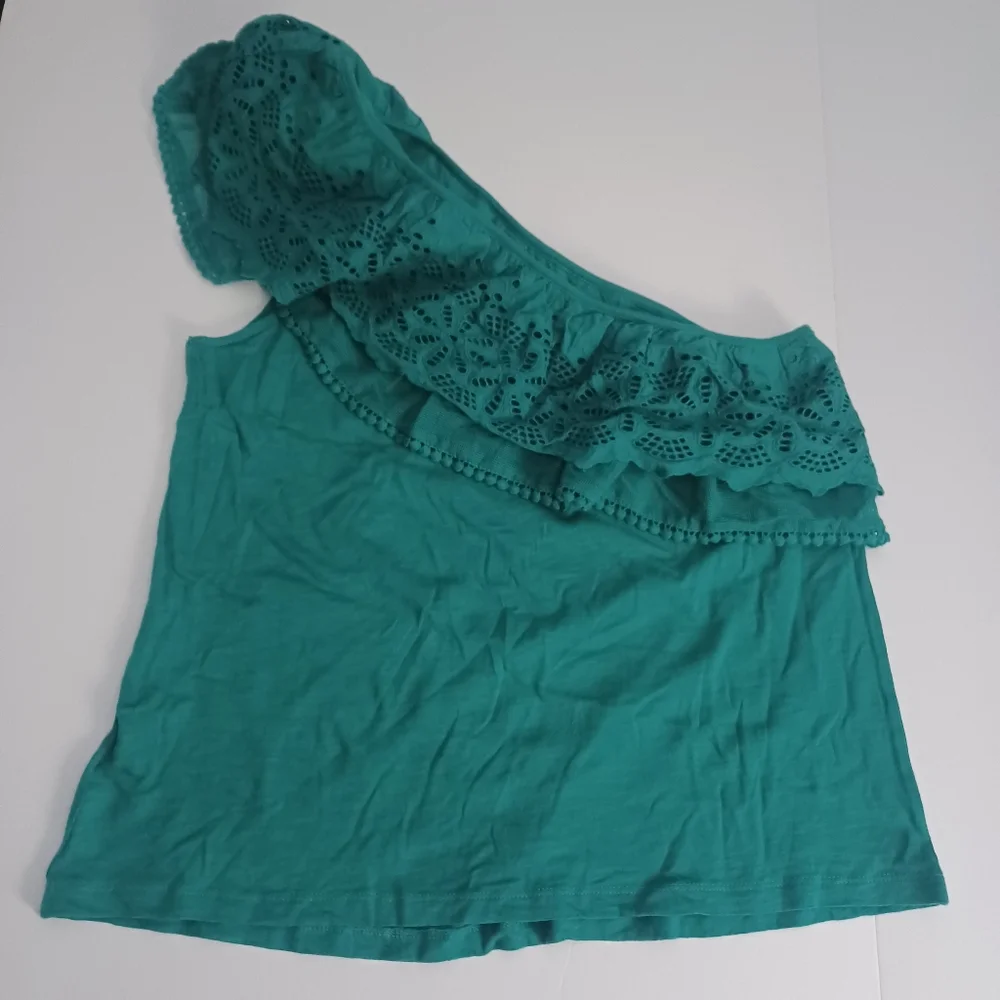 By Anthropolgie Lace Trim Blouse Sz M
